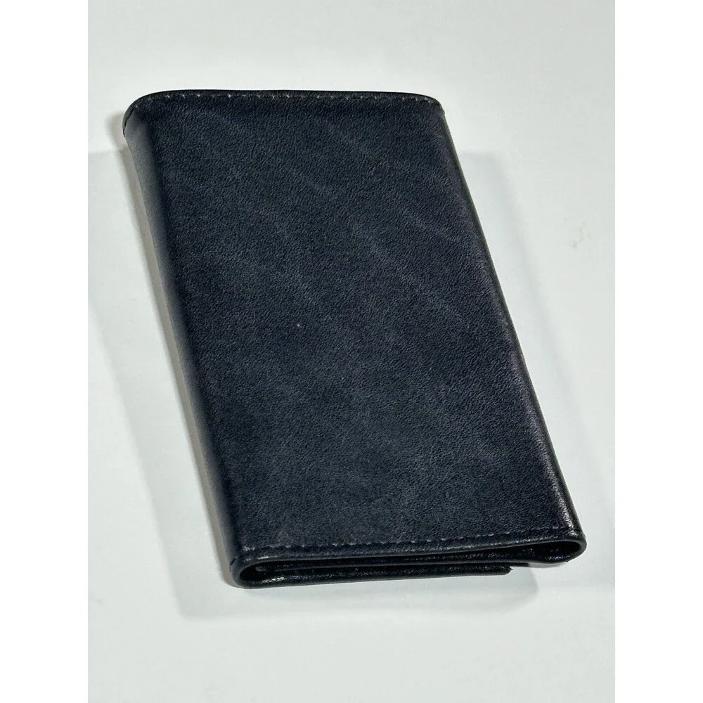 Vintage Christian Dior Genuine Key Case Leather Holder Black Color Designer 90s